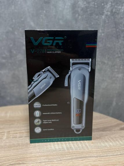 Професійна машинка для стрижки VGR V-278 c 6 насадками акумуляторна машинка для стрижки дисплей 5 Вт Серебристий | Зображення 2