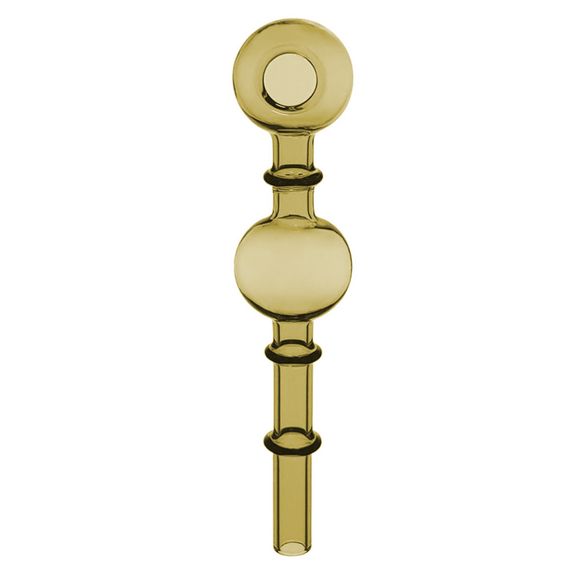Трубка Вапорайзер Скляна 15 см "Oil Pipe Two Balls Yellow"