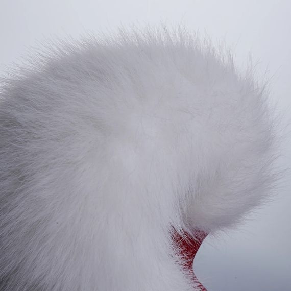 Анальна вібропробка з ротацією UPKO з натуральним лисячим хвостом і пультом, білий, 6,6 х 3 см Sex Aura | Зображення 7