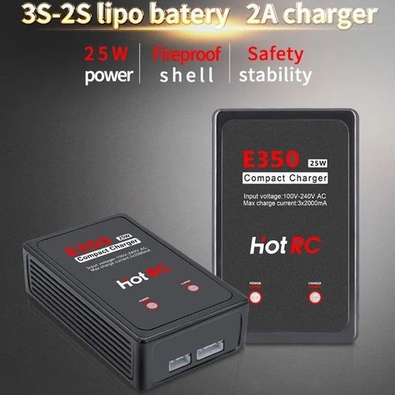 Зарядний пристрій Hot RC E350 25W для акумуляторів 2s-3s Li-Po, Li-Ion | Зображення 3