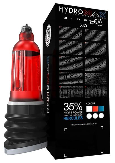 Гідропомпа Bathmate Hydromax 7 WideBoy Red (X30) для члена довжиною від 12,5 до 18 см, діаметр до 5, | Зображення 1