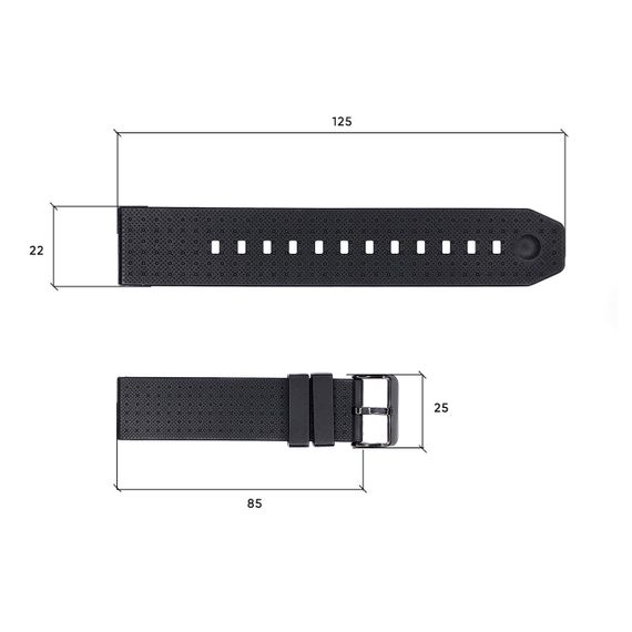 Ремінець для годинника Skmei 1502BK Black | Зображення 2