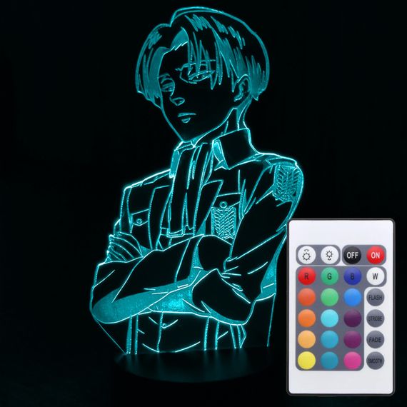 Акриловый светильник-ночник с пультом 16 цветов Леви Акерман (Levi Ackerman) tty-n000361