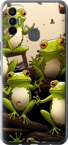 Чехол на Tecno Spark 7 KF6n Жабки "5656u-2421-17620"