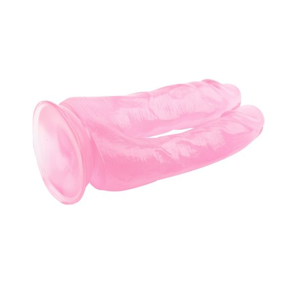 Фаллоимитатор для двойного проникновения Chisa Hi-Rubber, розовый sexstyle | Зображення 5
