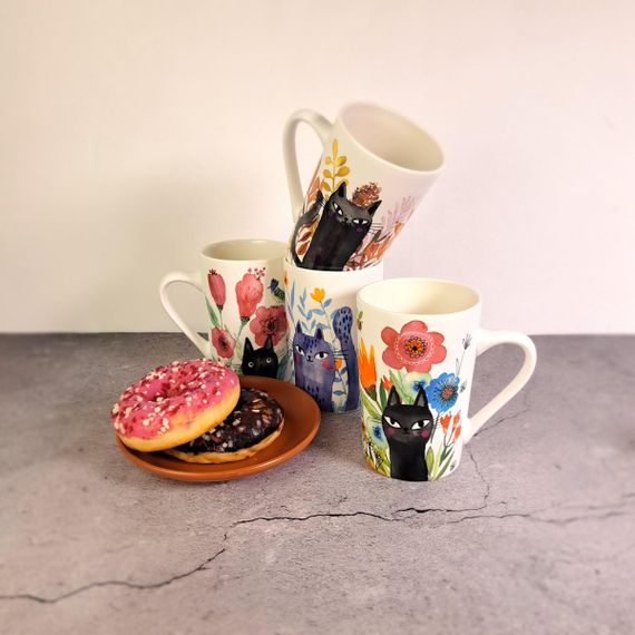 Чашка Художні коти VT-C-194385 Vittora 385мл | Зображення 6