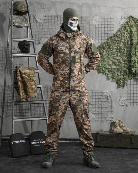 Тактический костюм софтшел REVIVAL  пиксель НП4883