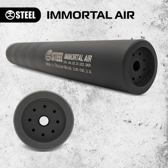 Глушник IMMORTAL AIR, калібр 9×21, різьба М15×1.0, для пістолет-карабіна (Stribog, Tsvircoon Цвіркун), чорний. | Зображення 1
