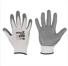 Рукавички захисні Bradas NITROX WHITE нітрил розмір 9 RWNWH9