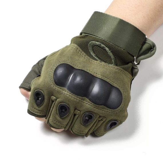Перчатки тактические Primo Military беспалые, размер L - Army Green | Зображення 2