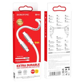 Кабель для зарядки телефона. USB Borofone BX82 60W Type-C to Type-C