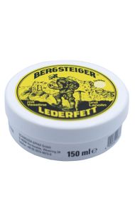 Жир для шкіряного взуття Hey-Sport Bergsteiger-Leather-Grease 150мл, Водовідштовхуюче просочення безбарвне