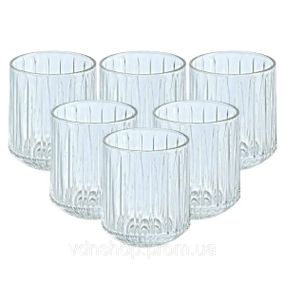 Набір склянок скляних 6 штук по 315 мл прозорий HP518