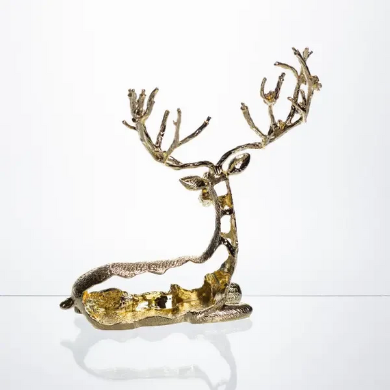 Декоративна фігурка Lying Deer 20х8х25 см металева HP-7-16 | Зображення 4