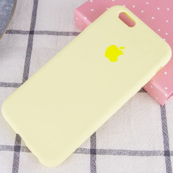 Чехол Silicone Case Full Protective (AA) для Apple iPhone 6/6s (4.7") Желтый / Mellow Yellow | Зображення 1