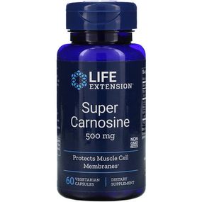 Комплекс для профілактики роботи головного мозку Life Extension Super Carnosine 500 mg 60 Veg Caps LEX20206