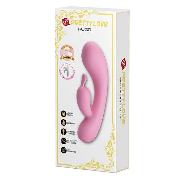 Вібратор-кролик PRETTY LOVE Hugo рожевий, 3.7 х 16.5 см sexstyle | Зображення 4