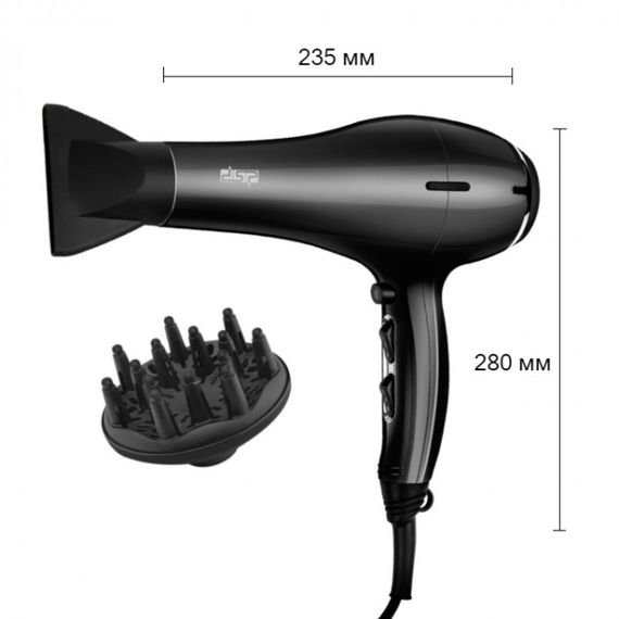 Фен со съемным фильтром профессиональный 2 скорости быстрая сушка горячий/холодный воздух DSP 30075 2300Вт | Зображення 4