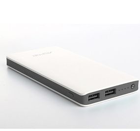 Портативний зарядний пристрій (Повербанк) Aspor A341 10000 mAh-біло-сірий