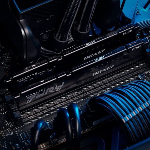 Модуль памяти для компьютера DDR5 32GB (2x16GB) 5600 MHz Beast AM5 Black Kingston Fury (ex.HyperX) (KF556C36BBEK2-32) | Зображення 4