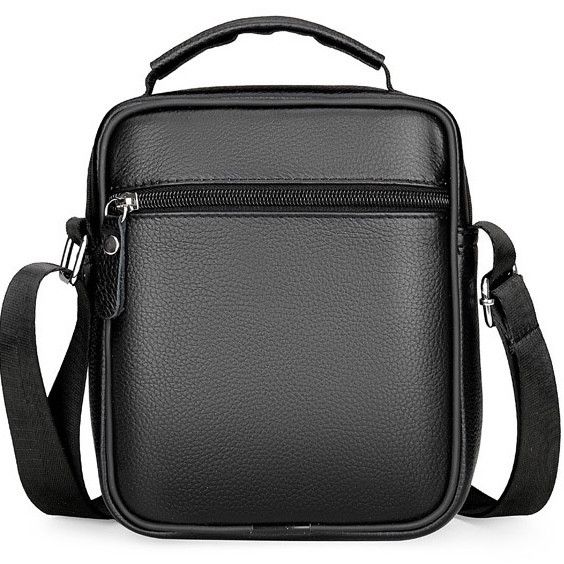 Чоловіча шкіряна барсетка через плече компактна функціональна з ручкою чорна Bexhill Bx-54551 | Зображення 5