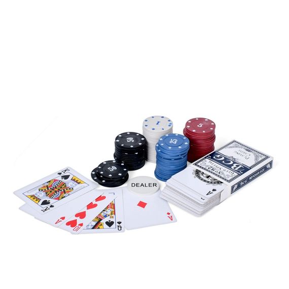Настільна гра "Покер" TD202315 фішки 80 шт з номіналом, карти | Зображення 1