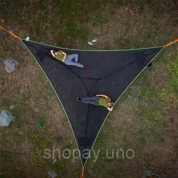 Треугольный походный гамак Air Triangle / Портативный трехместный гамак | Зображення 4