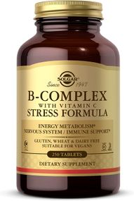 В комплекс Solgar B-Complex with Vitamin C Stress Formula 250 Tabs