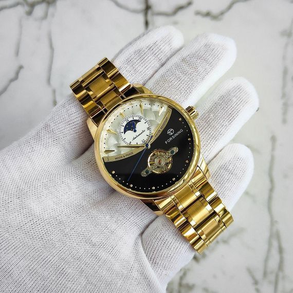 Механические класические мужские часы Forsining 8179 Gold | Зображення 1