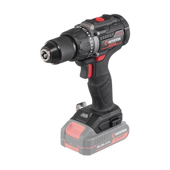 Дриль-шурупокрут акумуляторний з безщітковим двигуном 60 Нм INTERTOOL WT-9360