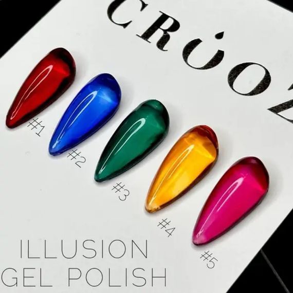 Вітражний гель-лак Crooz Illusion 04 (помаранчевий) 8мл | Зображення 2