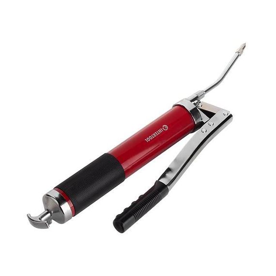 Шприц для змащення двоплунжерний 600 см3 з гнучким шлангом INTERTOOL HT-00601 | Зображення 1