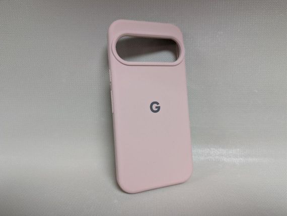 Чохол для Google Pixel 10 Pro / Гугл Піксель 10 Про, Lakshmi, з логотипом, м'який, протиударний, софт тач, пудровий