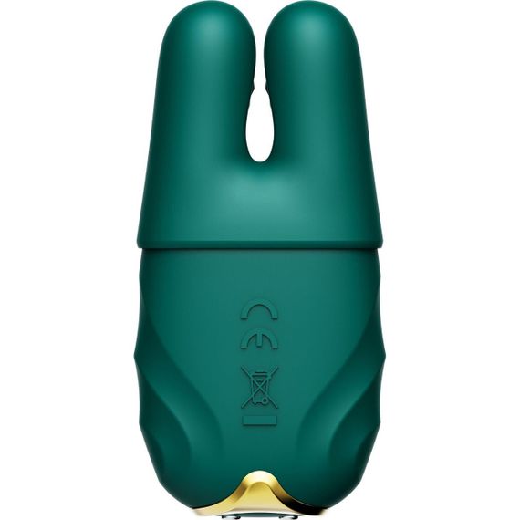 Смартвибратор для груди Zalo - Nave Turquoise Green, пульт ДУ, работа через приложение Sex Aura | Зображення 3