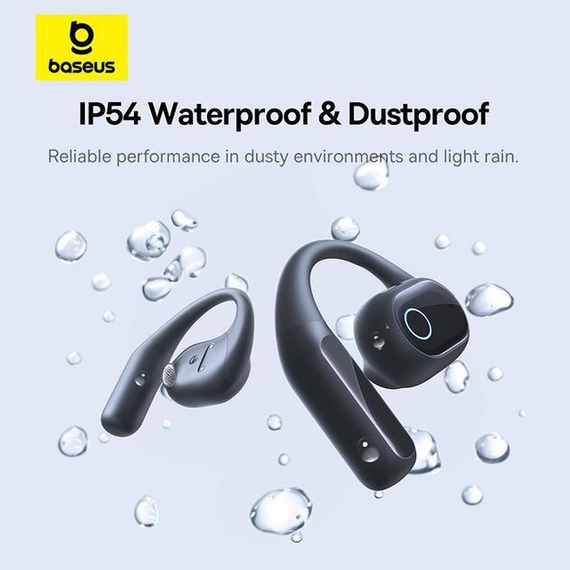 Навушники Baseus Eli 10i Fit Open-Ear TWS спортивні амбушюри для бігу, тренажерного залу та їзди на велосипеді – чорні | Зображення 5