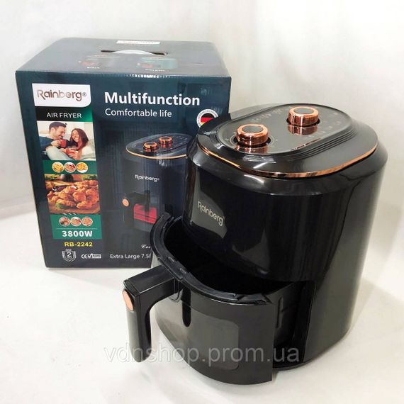 Мультипіч для приготування м'яса, Сенсорна аерофритюрниця аерогриль мультипіч для дому, Аерогриль 3 в 1 RJ-16 | Зображення 9