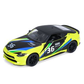 Машинка инерционная 2023 Nissan Fairlady Z KT5443WF(Yellow) 1:36, 12 см, открываются двери