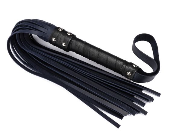 Флогер з натуральної шкіри Flirty Hard Leather - Dark Blue, BG-00003 sexstyle | Зображення 2