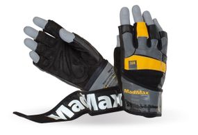 Рукавички для фітнесу MadMax MFG-880 Signature Black/Grey/Yellow XL