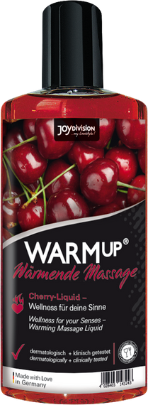 Съедобное разогревающее масажное масло Joy Division WARMup Cherry, 150 мл Sex Aura | Зображення 1
