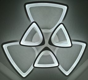 Люстра світлодіодна стельова LED світильник для квартири на стелю лед з пультом 25597 Білий 14х67х67 см.