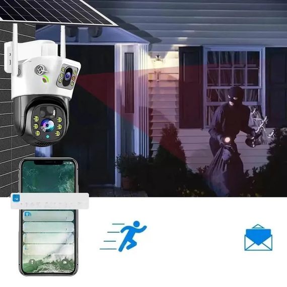 IP камера відеоспостереження на сонячній батареї XPRO модель 1080P з нічним баченням (234573519_1640) | Зображення 3