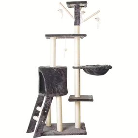 Ігровий комплекс для котів з кігтеточкою і будиночком Pet Hobby MT05-1 ∙ Кігтеточка будиночок дряпка для кота MT05-1