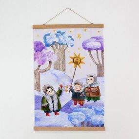 Тканинний постер на стіну Колядники 60х93 см (TPSR_25NG006)