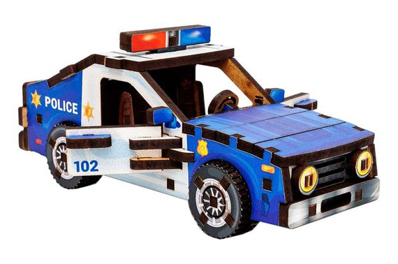 Конструктор 3D Puz-00971, дерев'яний"Turbo Police" PuzzleOk | Зображення 4