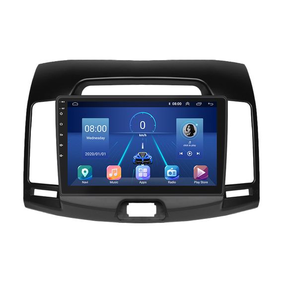 Штатна магнітола Lesko для Hyundai Elantra IV (HD) 2006-2011 екран 9" 6/128Gb 4G Wi-Fi GPS Top