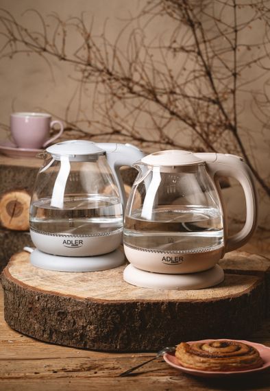 Електрочайник скляний Adler AD 1283 сірий 1 л, 1100 Вт, з підсвіткою | Зображення 5