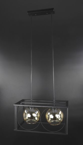 Люстра підвісна LOFT на 2 лампочки 25793 Чорний 35-100х23х43 см.