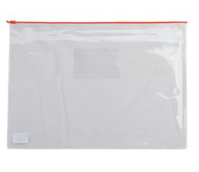 Папка-конверт на молнии zip-lock, А5, BM.3947-99 BUROMAX глянцевый прозрачный пластик, цветная (4823078953612) Красный