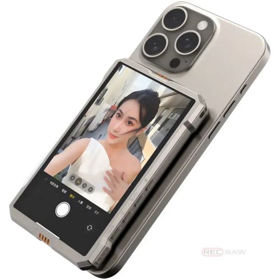 Магнитный экран/монитор для смартфонов с динамиками на заднюю панель телефона для селфи и блога Fotorgear X40 | Зображення 1